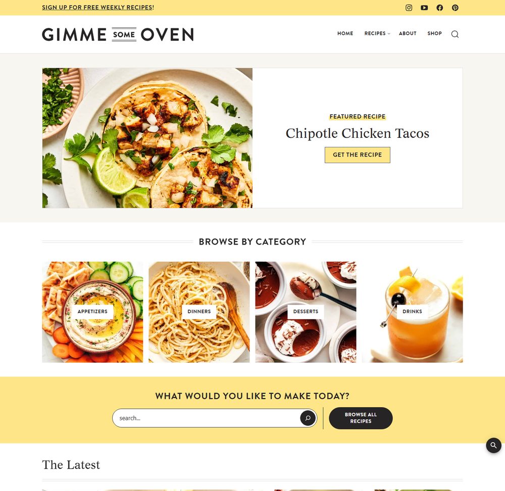 Gimme Some Oven homepage