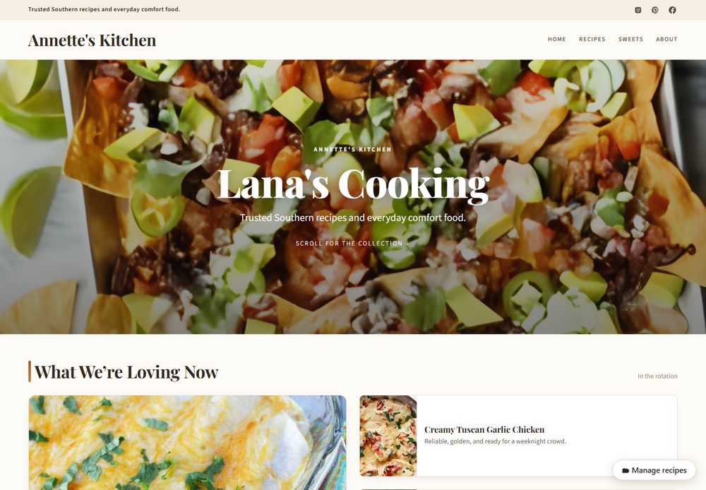 Lana's Cooking style reference
