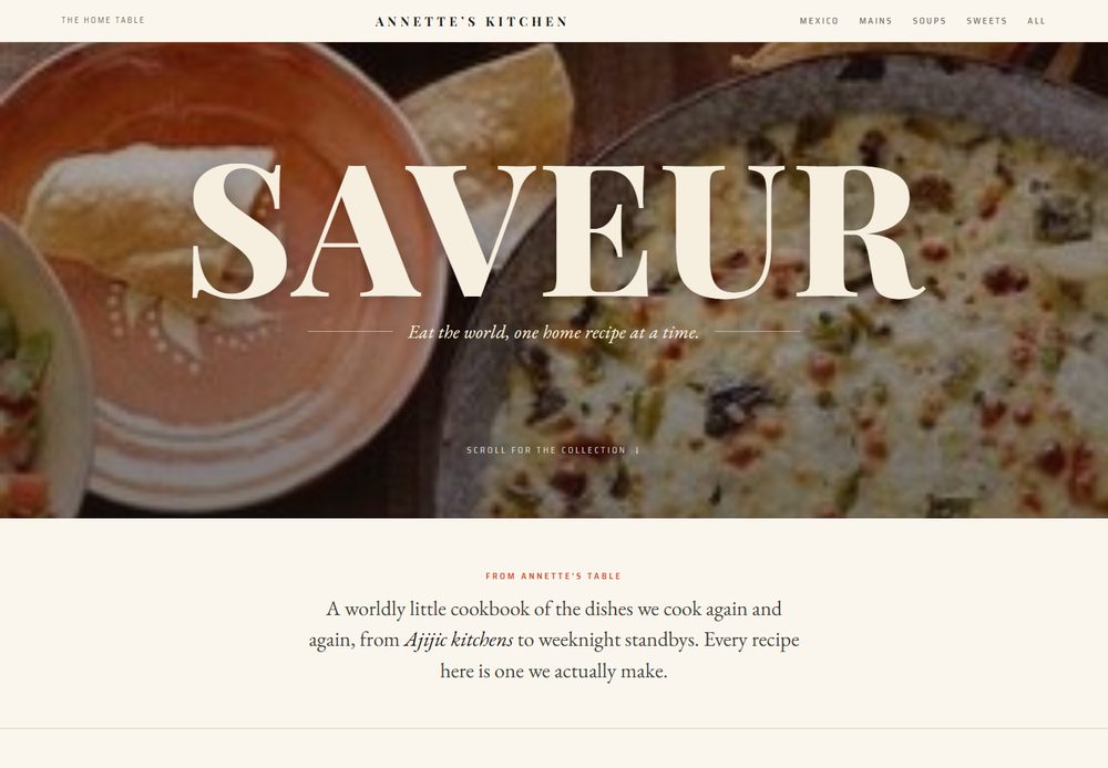Saveur style reference